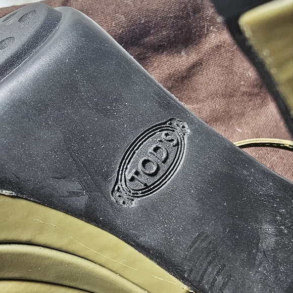 Tod's Green 🍏 platform ankle tie sandals - Picture 7 of 8